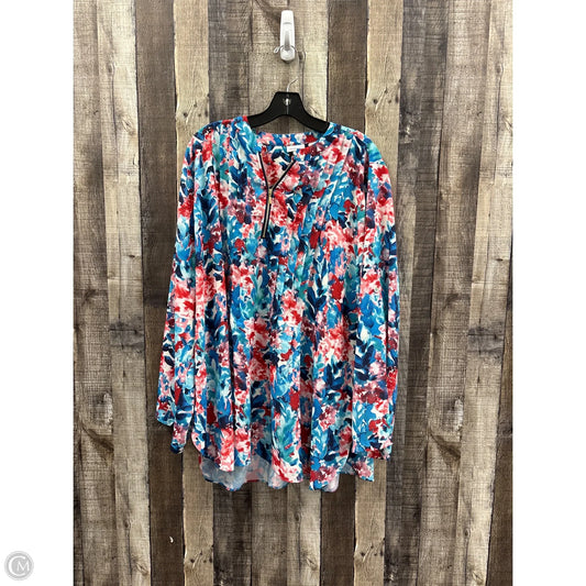 Top Long Sleeve By Avenue In Multi-colored, Size: 2x