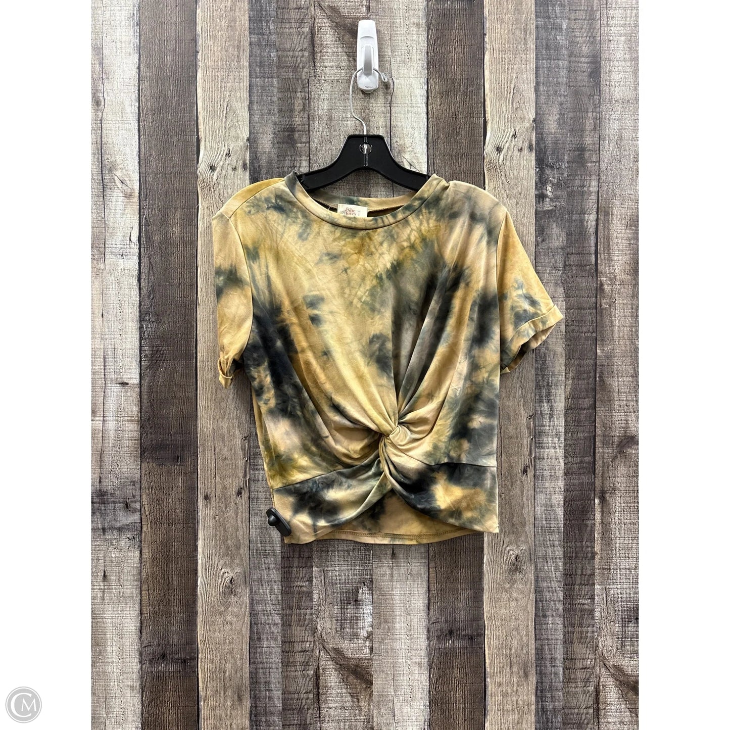Top Short Sleeve By Cme In Tie Dye Print, Size: M