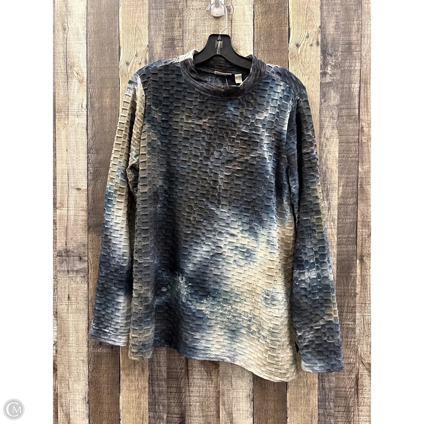 Top Long Sleeve By Logo In Tie Dye Print, Size: L