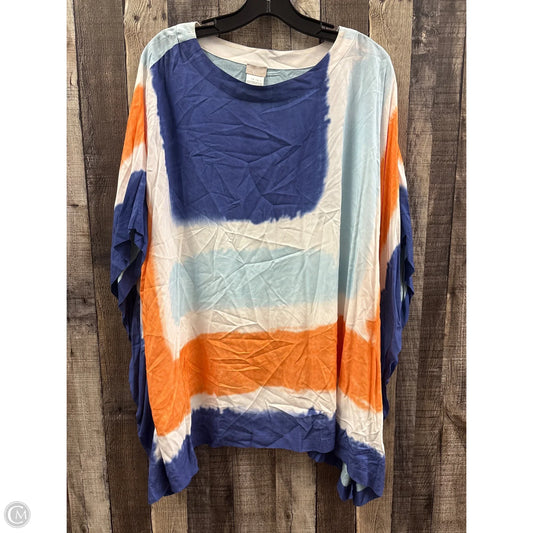 Tunic Short Sleeve By Chicos In Tie Dye Print, Size: L