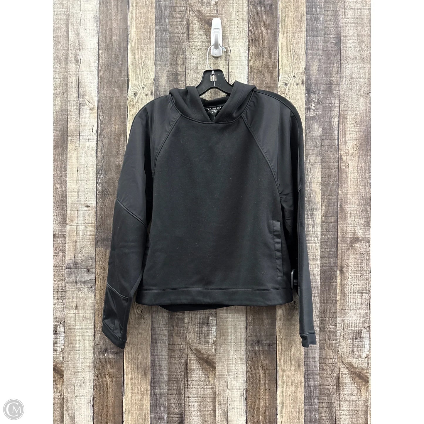 Athletic Sweatshirt Hoodie By Athleta In Black, Size: M