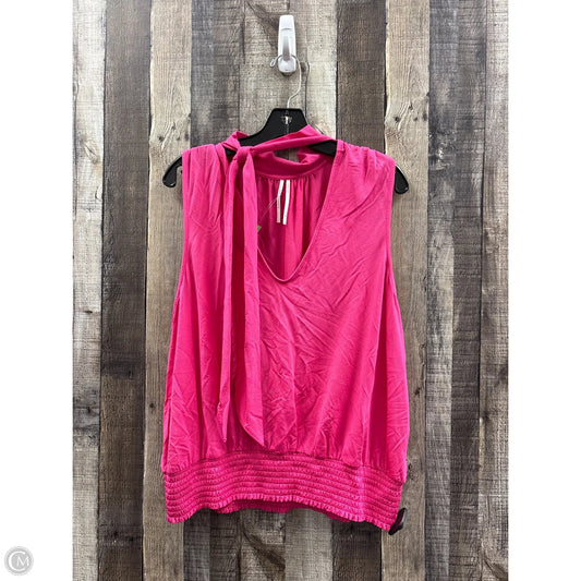 Top Sleeveless By Anthropologie In Pink, Size: Xl