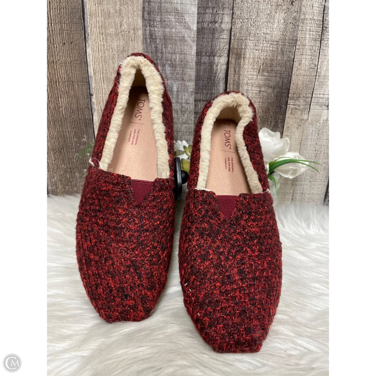 Shoes Flats By Toms In Red, Size: 10