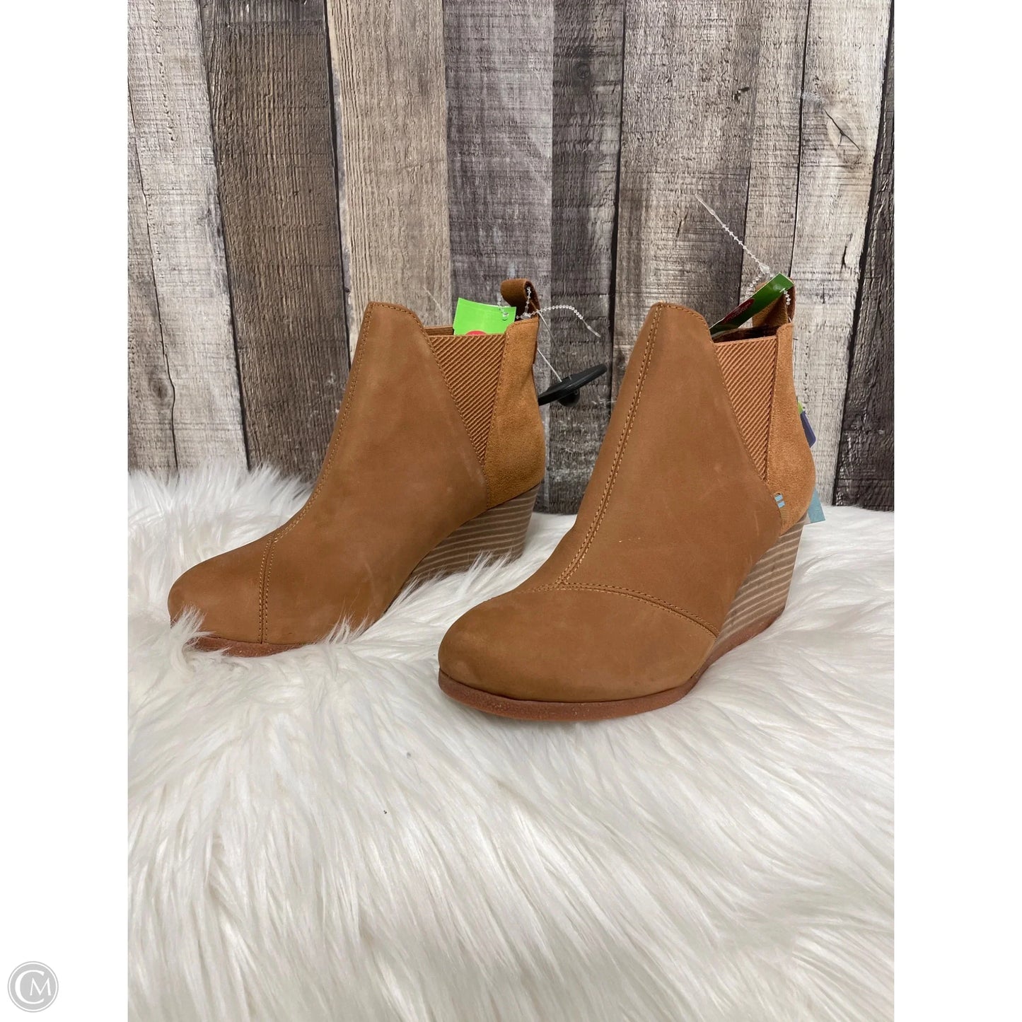 Boots Ankle Heels By Toms In Brown, Size: 6.5