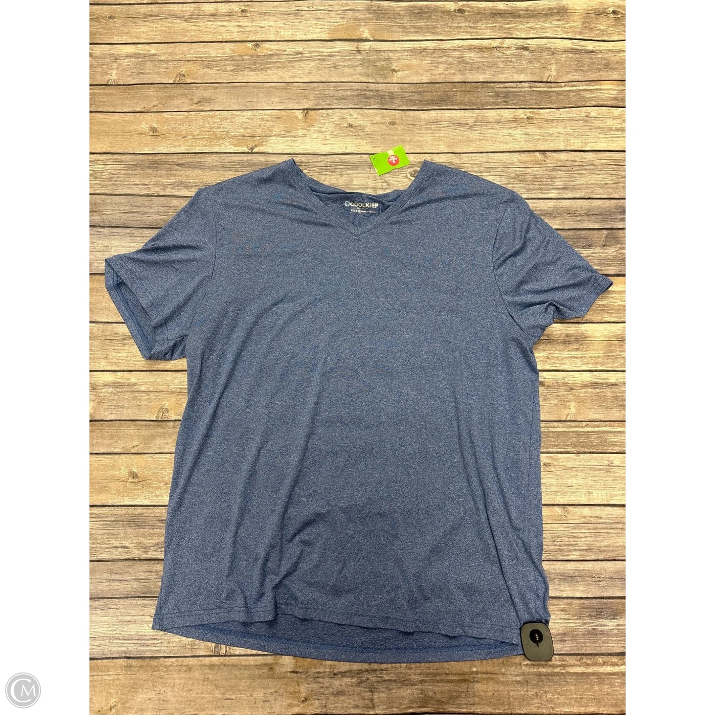 Athletic Top Short Sleeve By Cme In Blue, Size: Xl