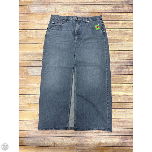 Skirt Maxi By Universal Thread In Blue Denim, Size: 14