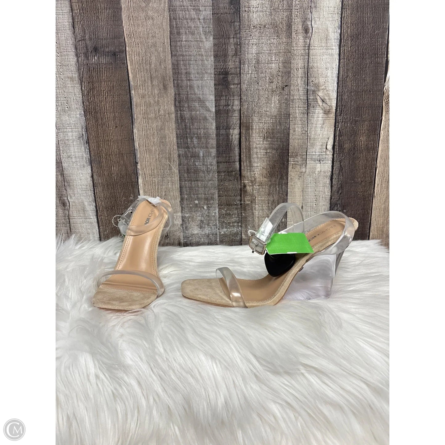 Shoes Heels Wedge By Fashion Nova In Clear, Size: 9