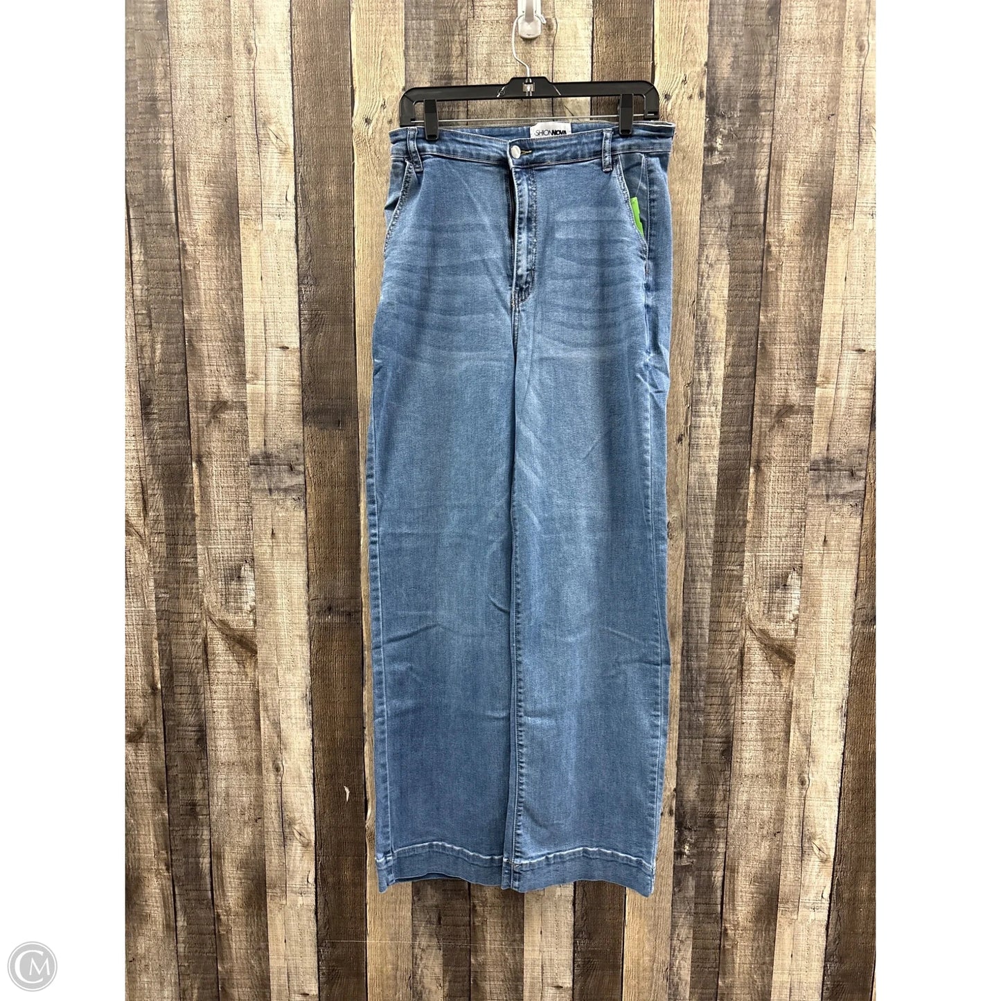 Jeans Wide Leg By Fashion Nova In Blue Denim, Size: 14