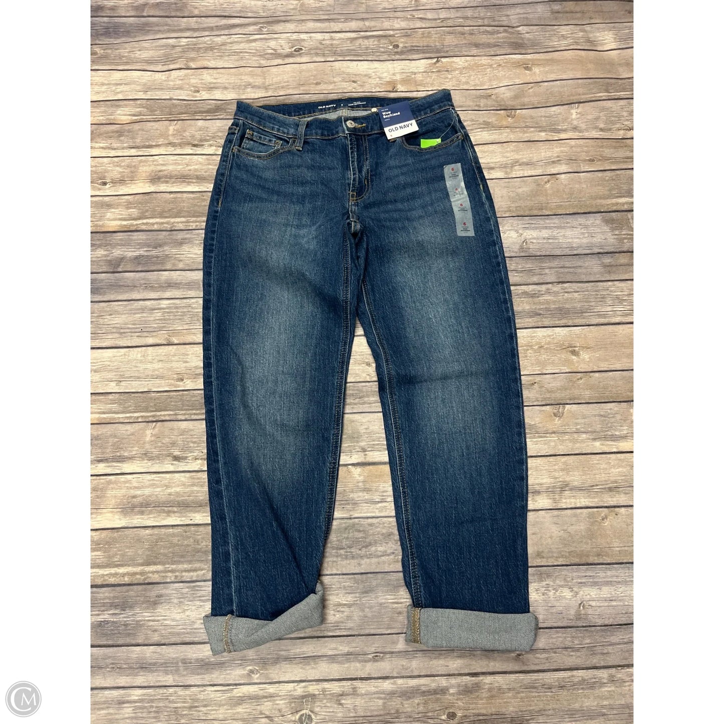 Jeans Boyfriend By Old Navy In Blue Denim, Size: 6