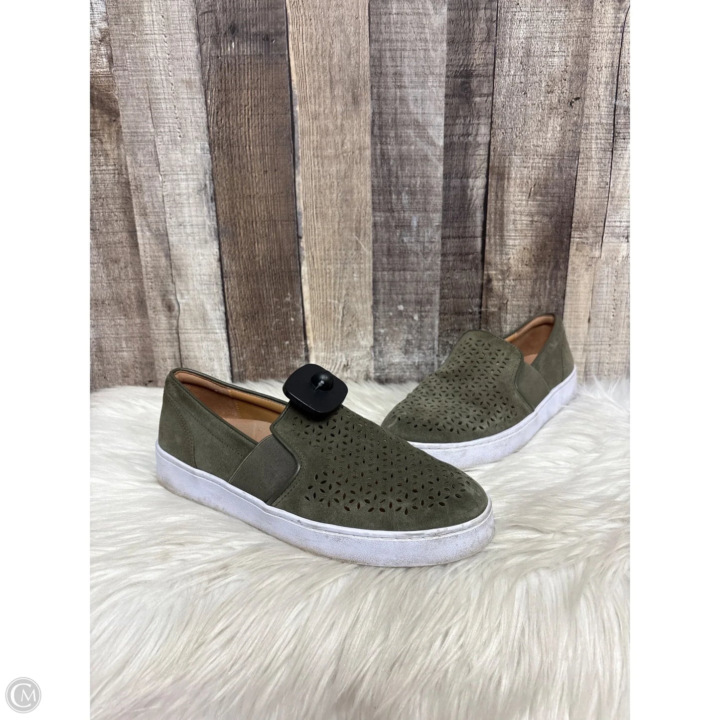 Sandals Heels Block By Calvin Klein In Green, Size: 8