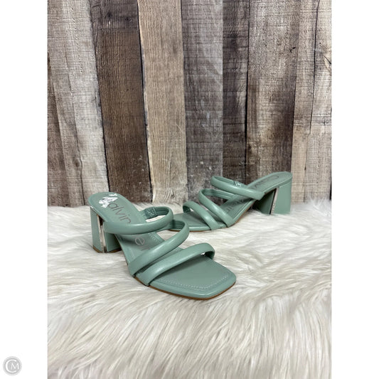 Sandals Heels Block By Nine West In Blue, Size: 8.5