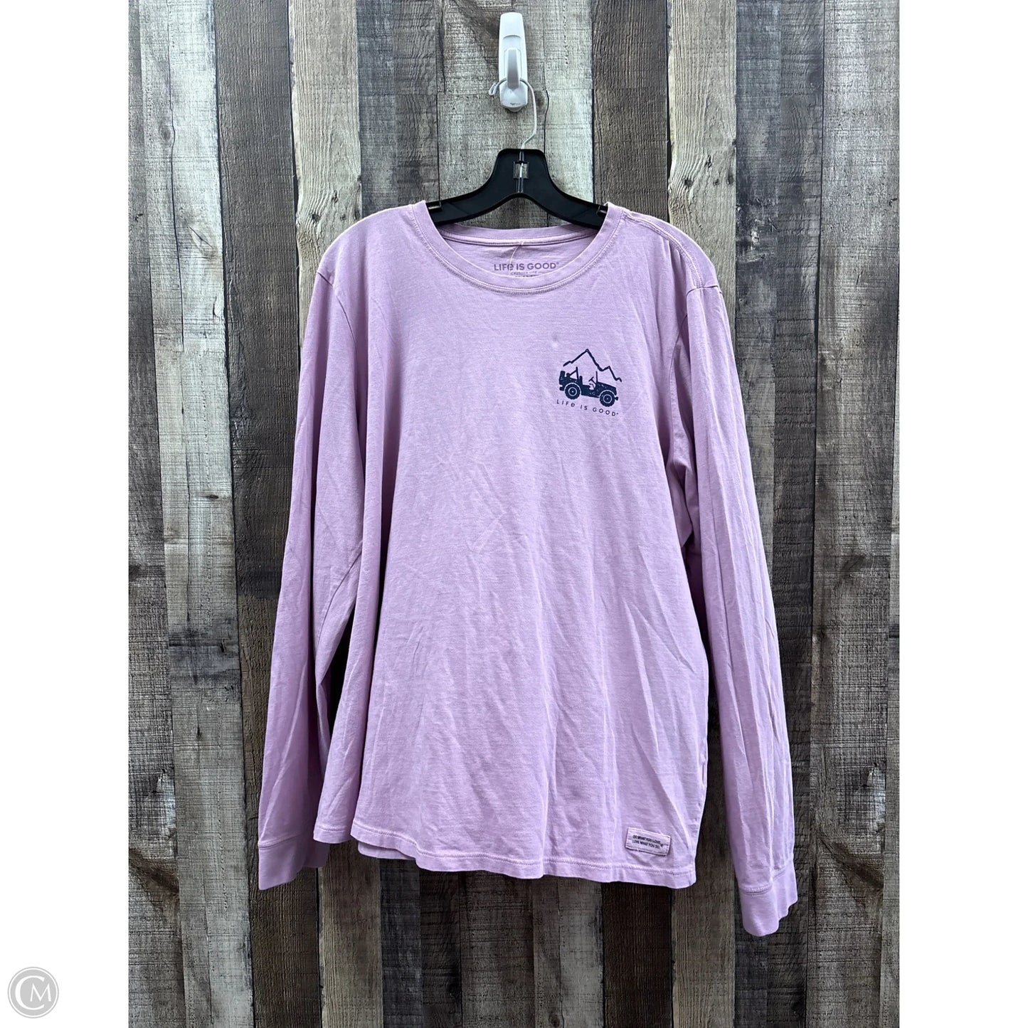 Top Long Sleeve By Life Is Good In Purple, Size: Xxl