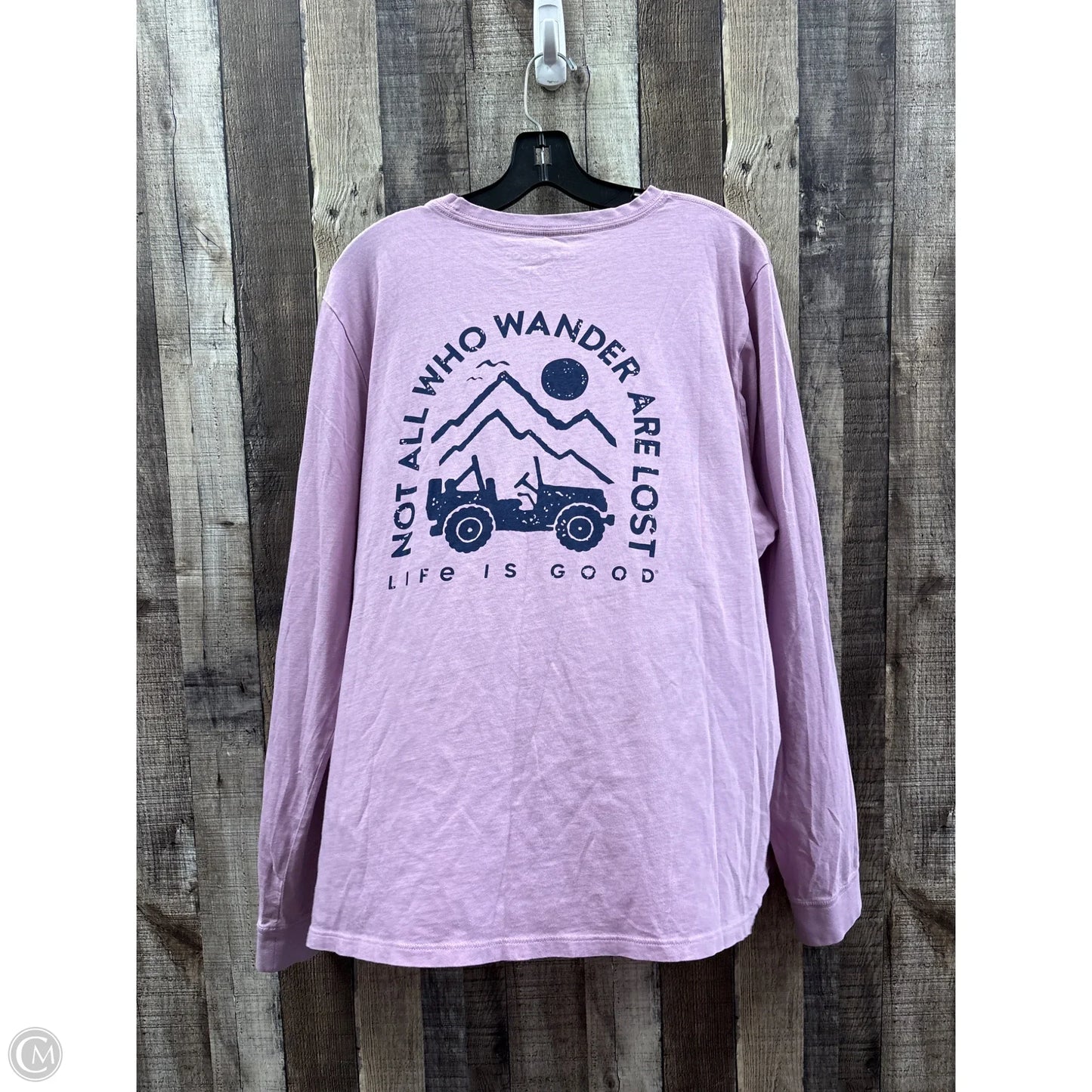 Top Long Sleeve By Life Is Good In Purple, Size: Xxl