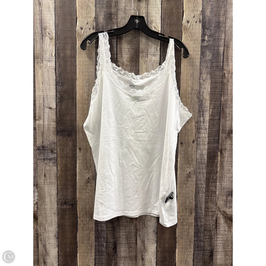 Tank Top By Just My Size In White, Size: 3x
