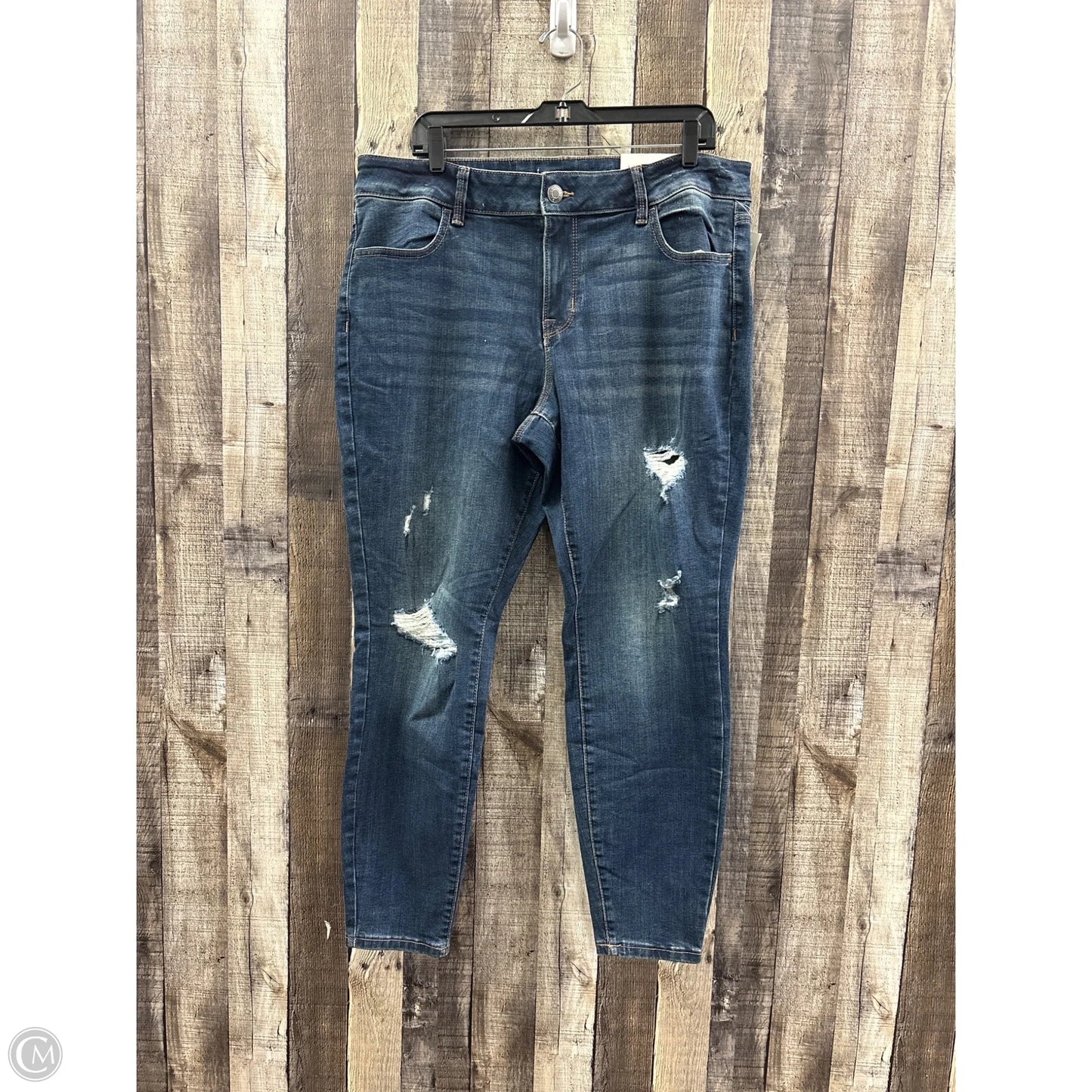 Jeans Straight By Maurices In Blue Denim, Size: 18