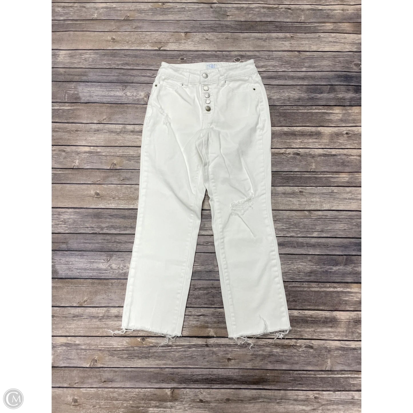 Jeans Straight By Time And Tru In White, Size: 0