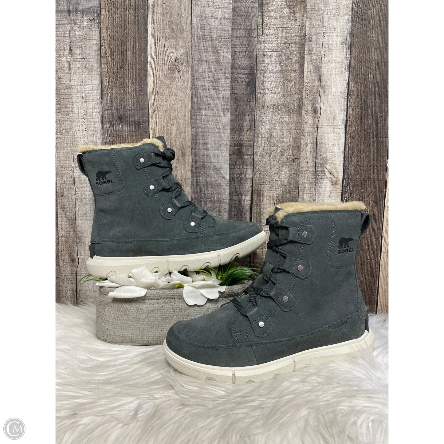 Boots Ankle Flats By Sorel In Grey, Size: 10