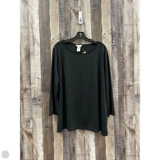 Tunic Long Sleeve By Multiples In Black, Size: L
