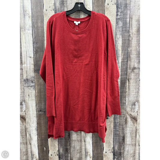 Top Long Sleeve By J. Jill In Red, Size: 2x