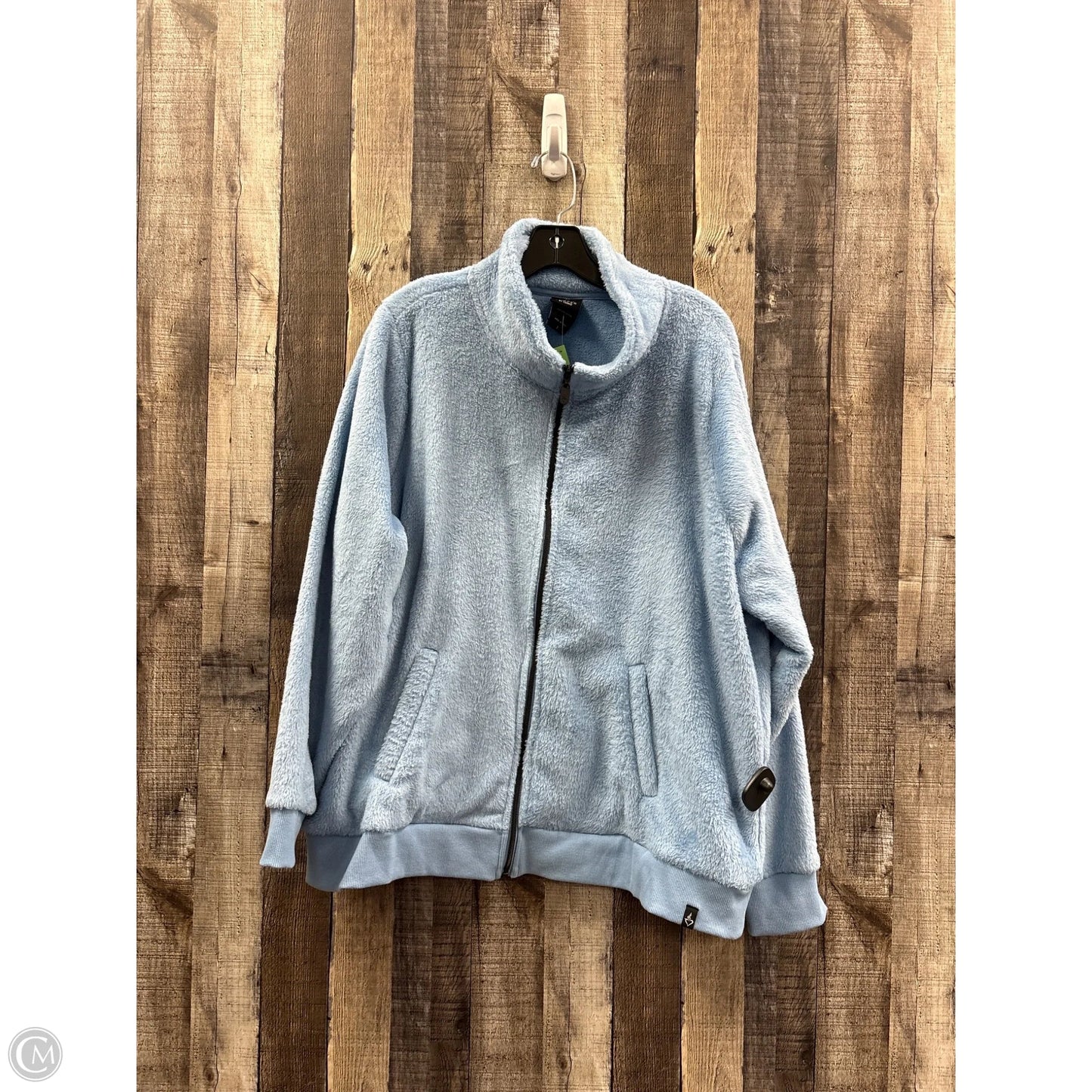 Jacket Faux Fur & Sherpa By Torrid In Blue, Size: 3x
