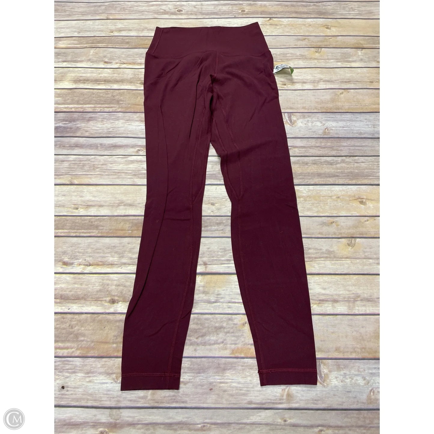 Athletic Leggings By Lululemon In Maroon, Size: 6