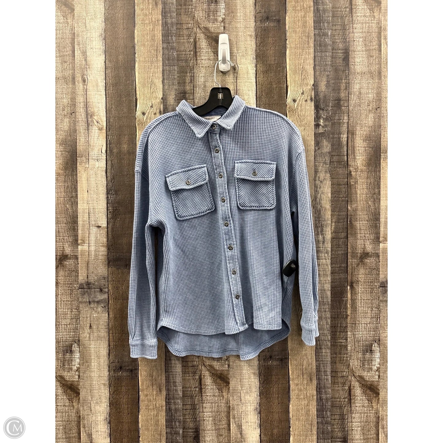 Top Long Sleeve By Pink Rose In Blue, Size: S