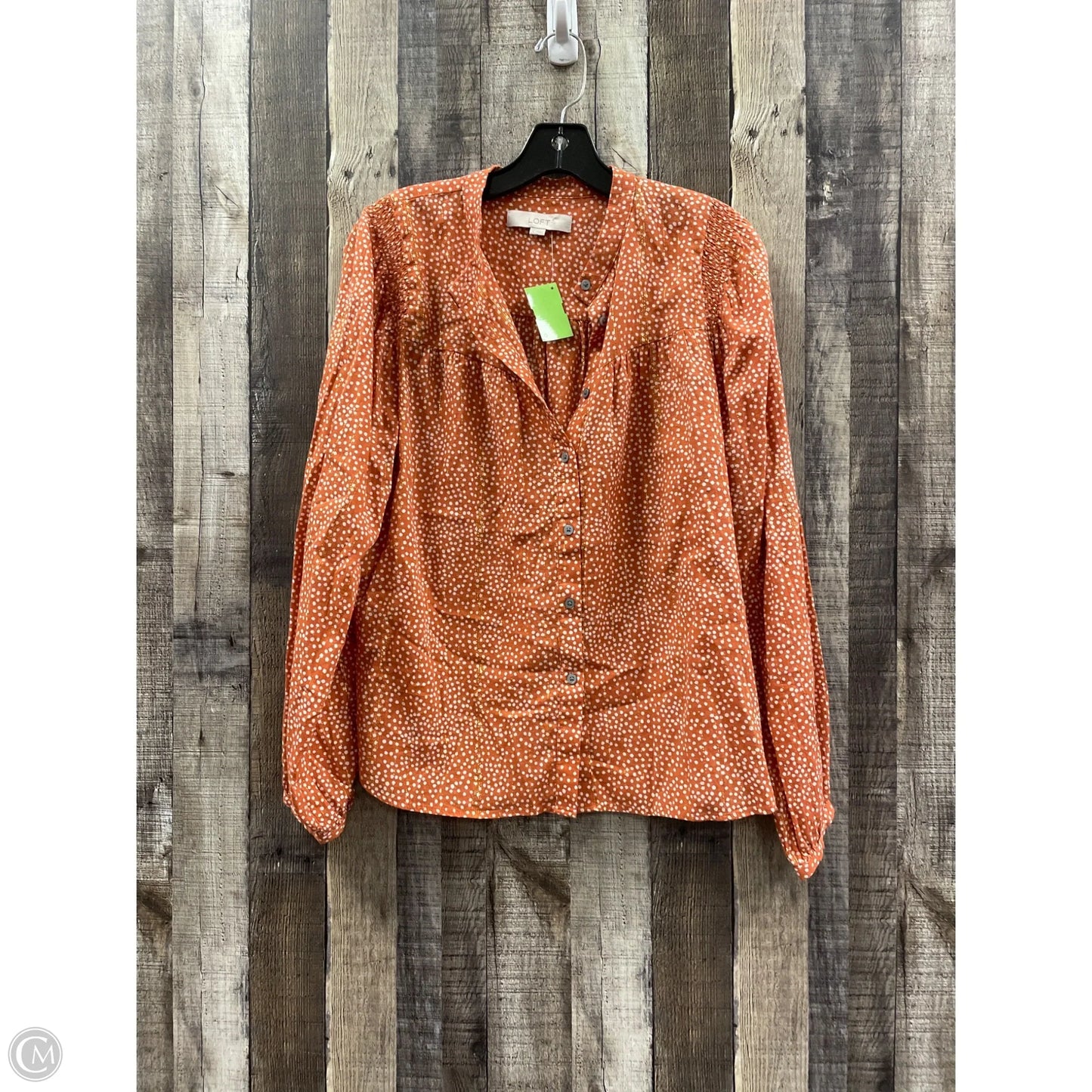 Top Long Sleeve By Loft In Orange, Size: M
