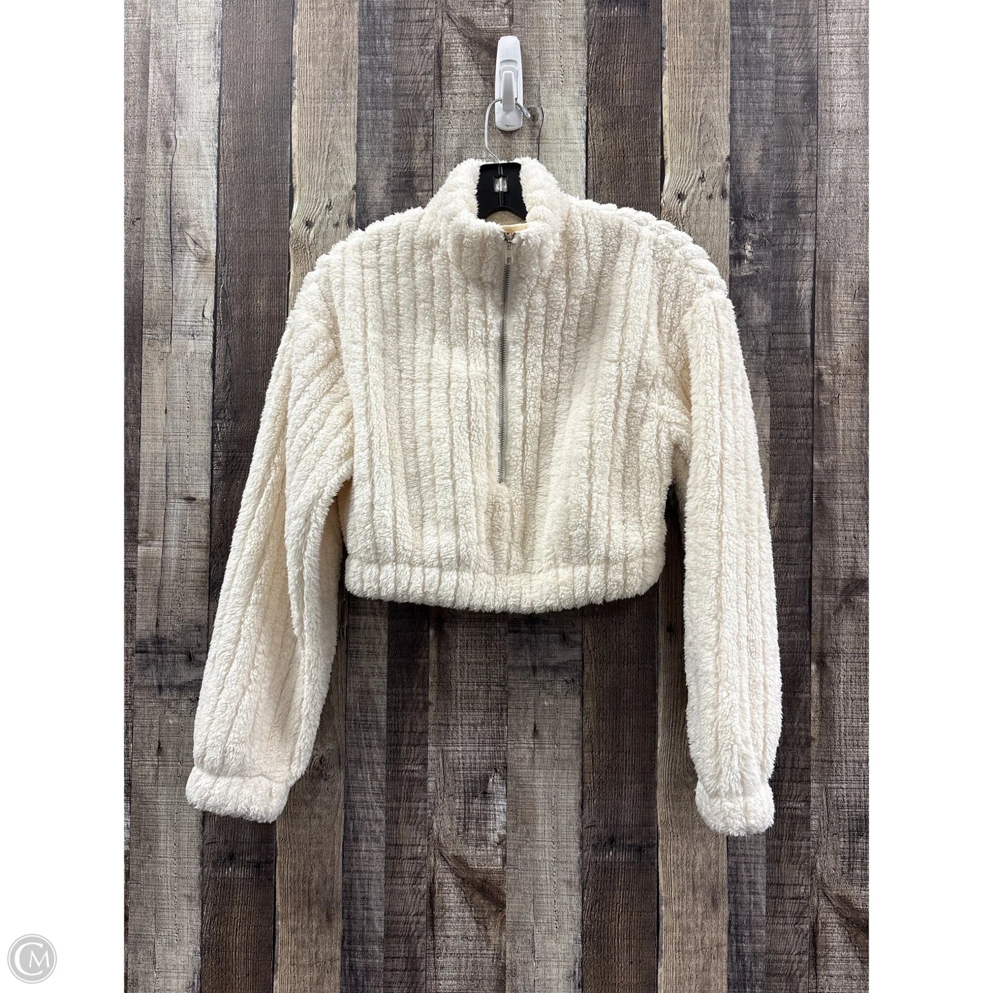 Top Long Sleeve By Shein In Ivory, Size: Xs
