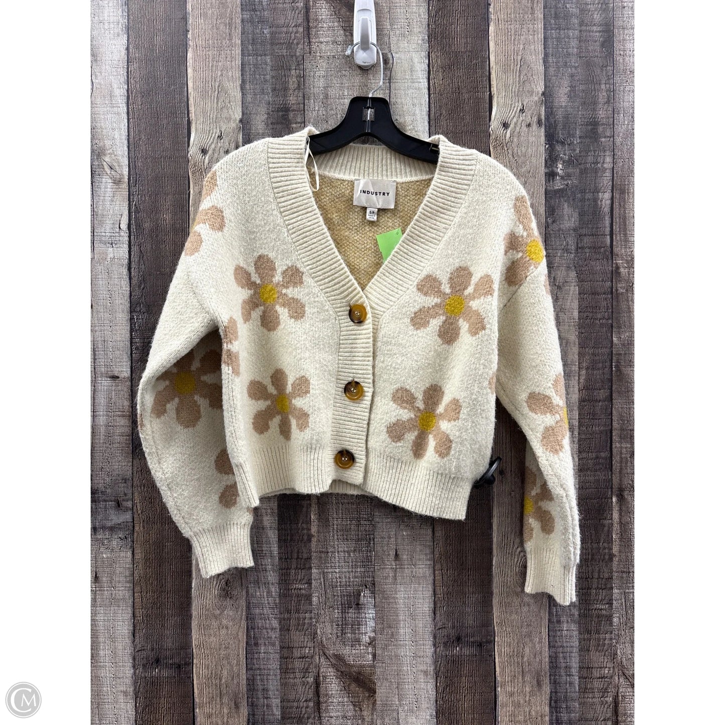 Sweater Cardigan By Industry In Floral Print, Size: S