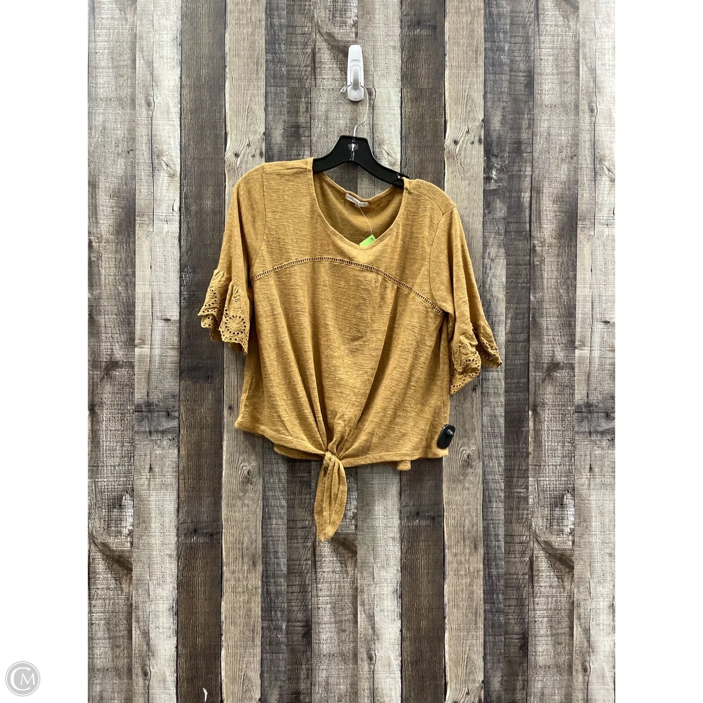 Top 3/4 Sleeve By Maurices In Gold, Size: M