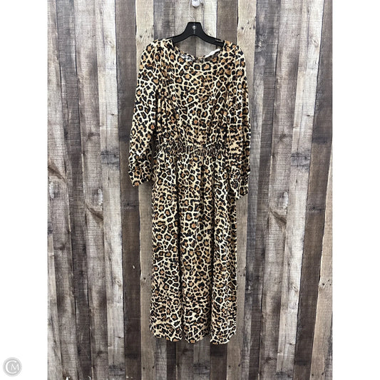Dress Casual Maxi By Loft In Animal Print, Size: Lp