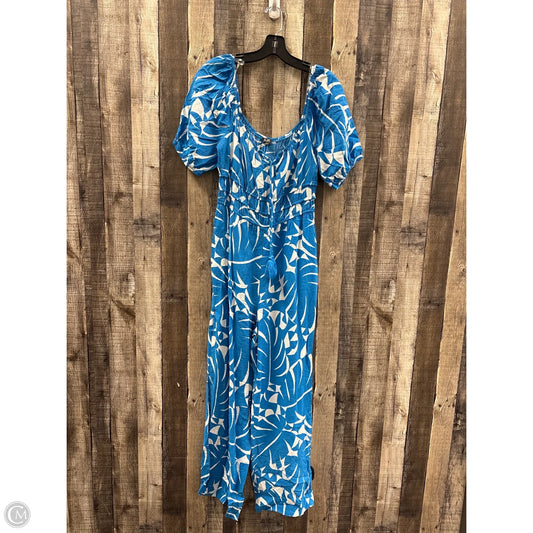 Jumpsuit By Lily Rose In Blue & White, Size: L