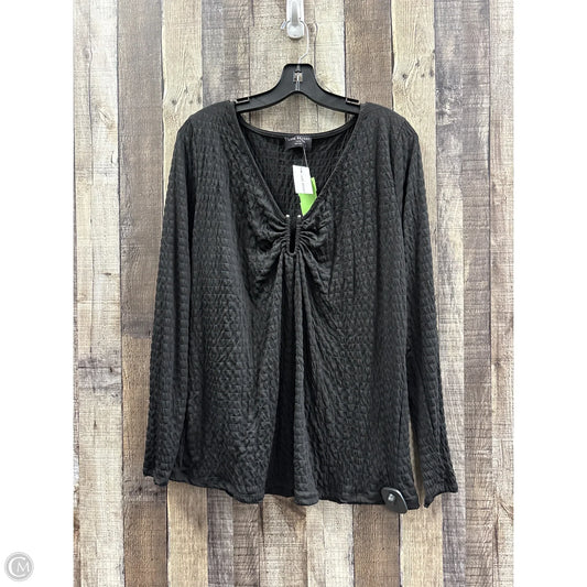 Top Long Sleeve By Lane Bryant In Black, Size: Xl