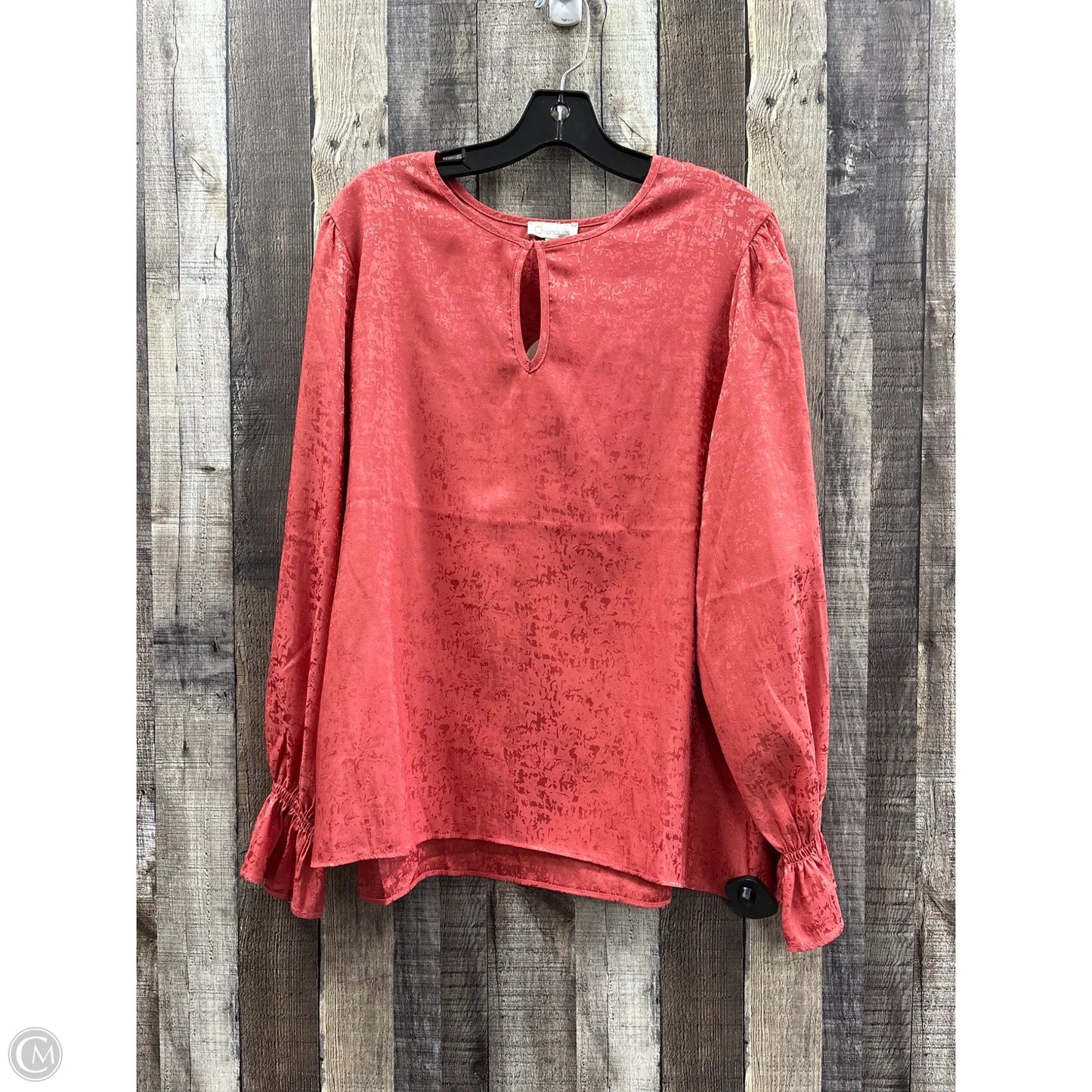 Top Long Sleeve By Chenault In Red, Size: Xl