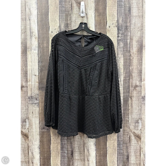 Top Long Sleeve By Lane Bryant In Black, Size: Xl
