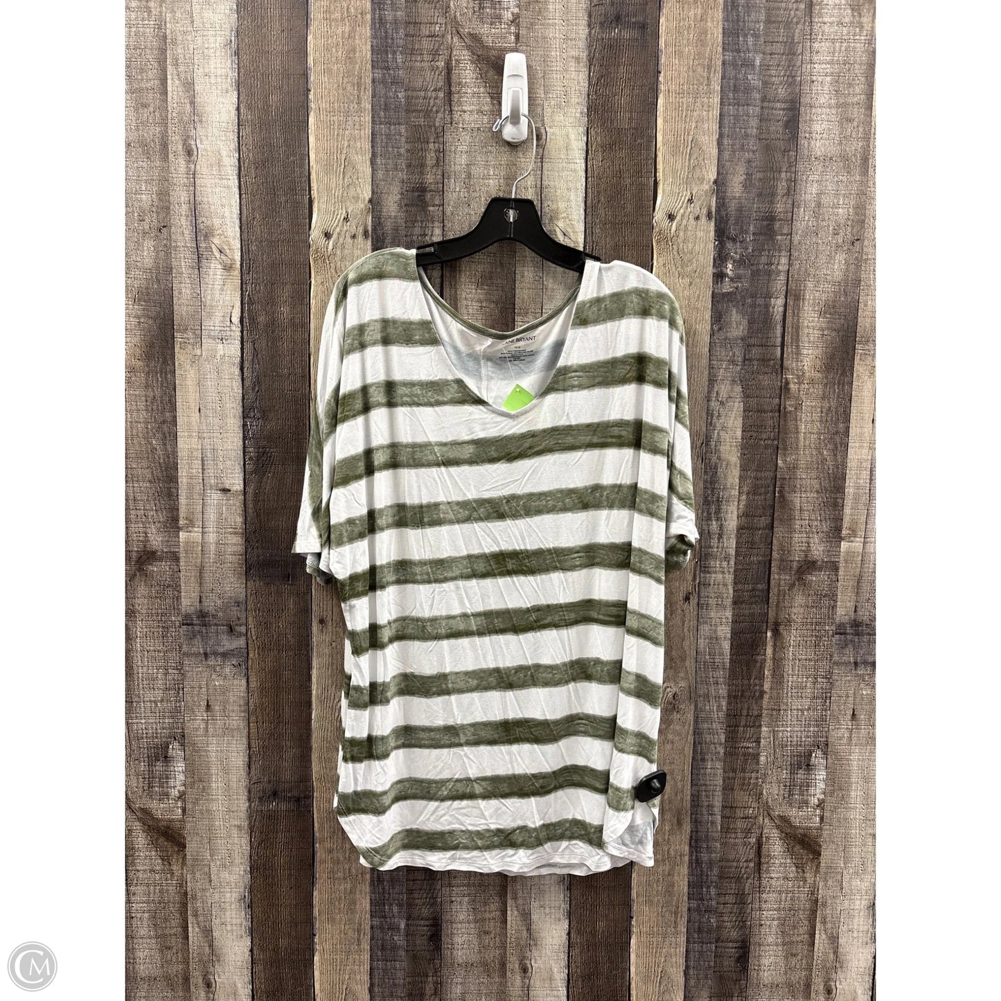 Top Short Sleeve Basic By Lane Bryant In Green, Size: Xl
