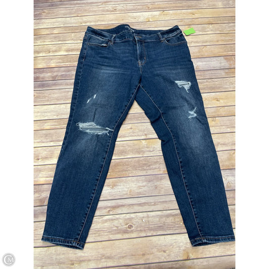 Jeans Straight By Maurices In Blue Denim, Size: 18