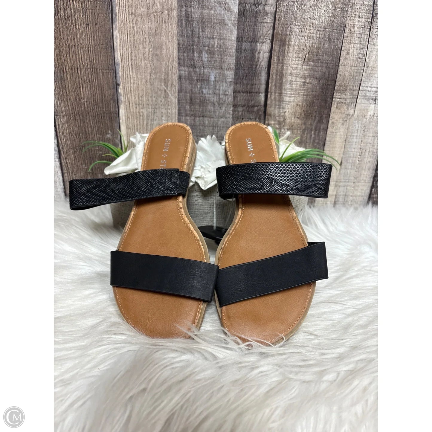 Sandals Flats By Cme In Black, Size: 6.5