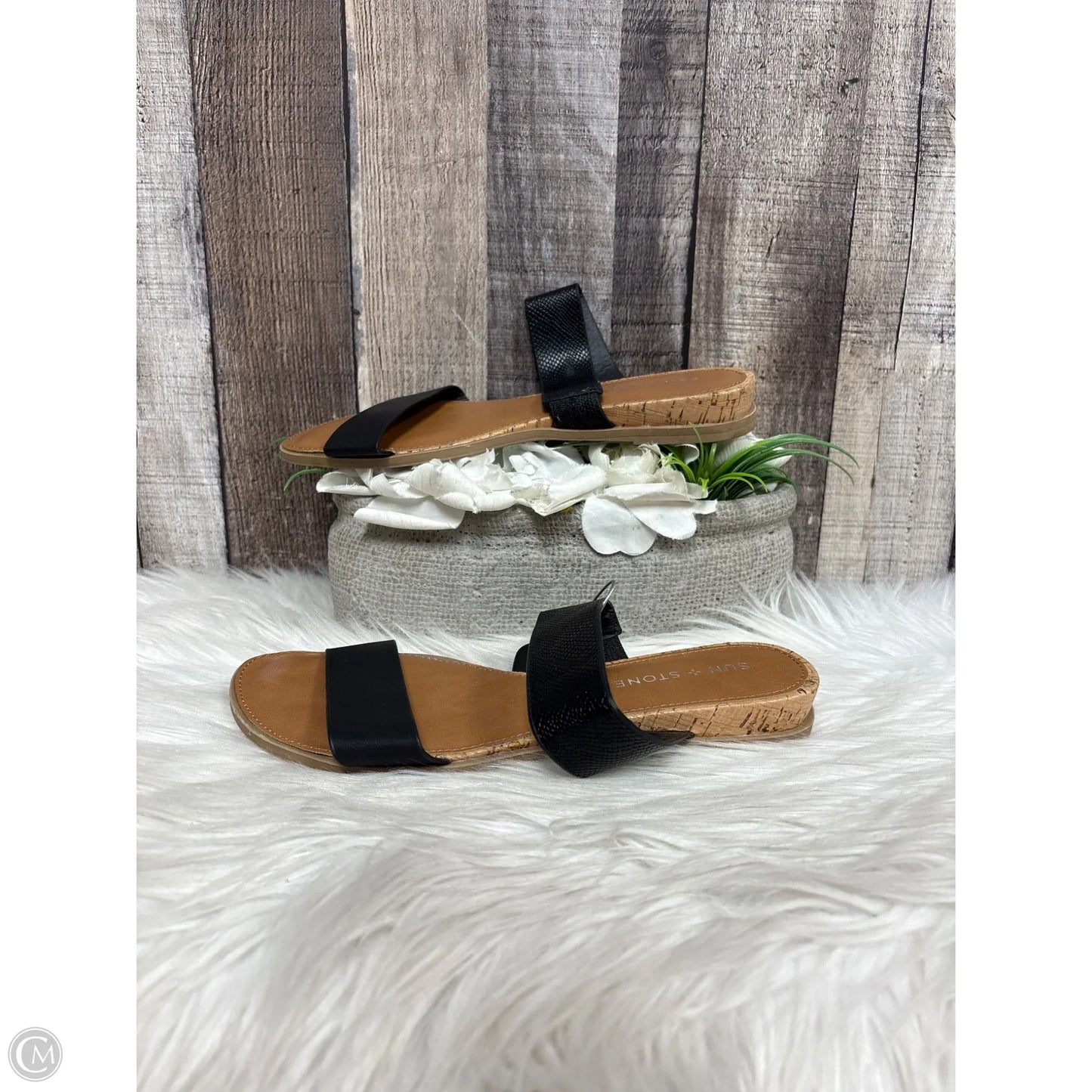 Sandals Flats By Cme In Black, Size: 6.5