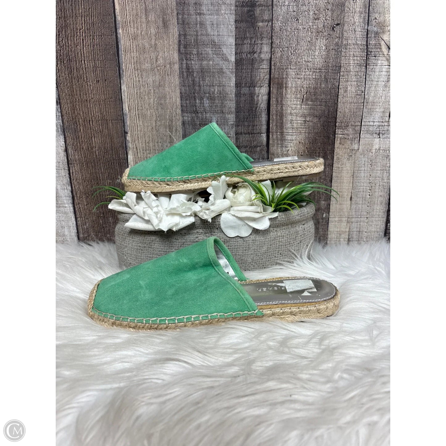 Shoes Flats By Eileen Fisher In Green, Size: 6