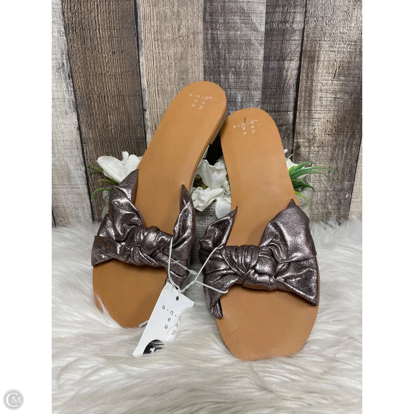 Sandals Flats By A New Day In Bronze, Size: 10