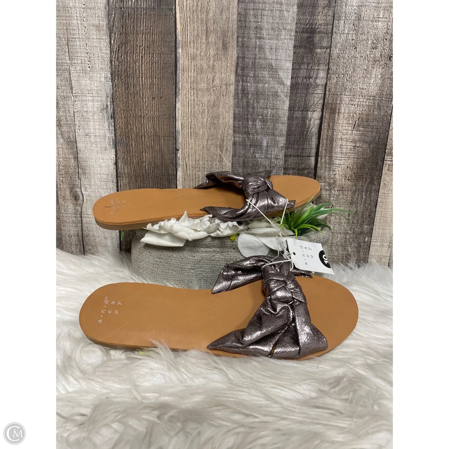 Sandals Flats By A New Day In Bronze, Size: 10