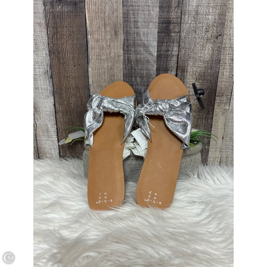 Sandals Flats By A New Day In Silver, Size: 10