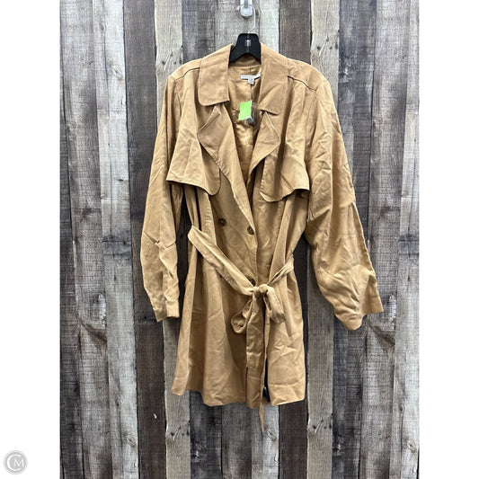 Coat Trench Coat By Isaac Mizrahi Live Qvc In Tan, Size: 3x
