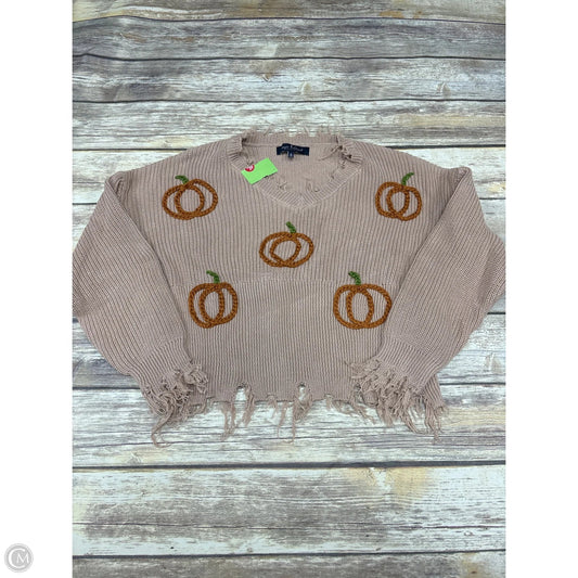 Sweater By Simply Southern In Tan, Size: S