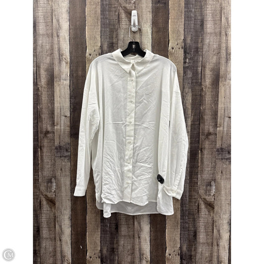 Athletic Top Long Sleeve Crewneck By Lululemon In White, Size: 10