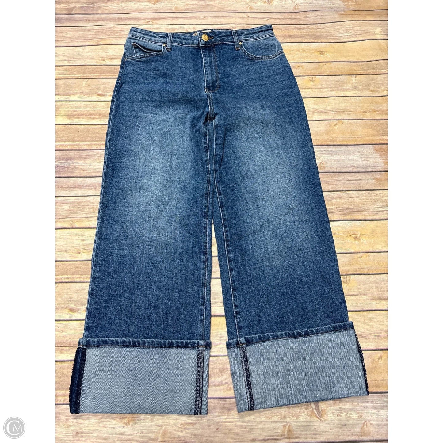 Jeans Wide Leg By Kut In Blue Denim, Size: 10