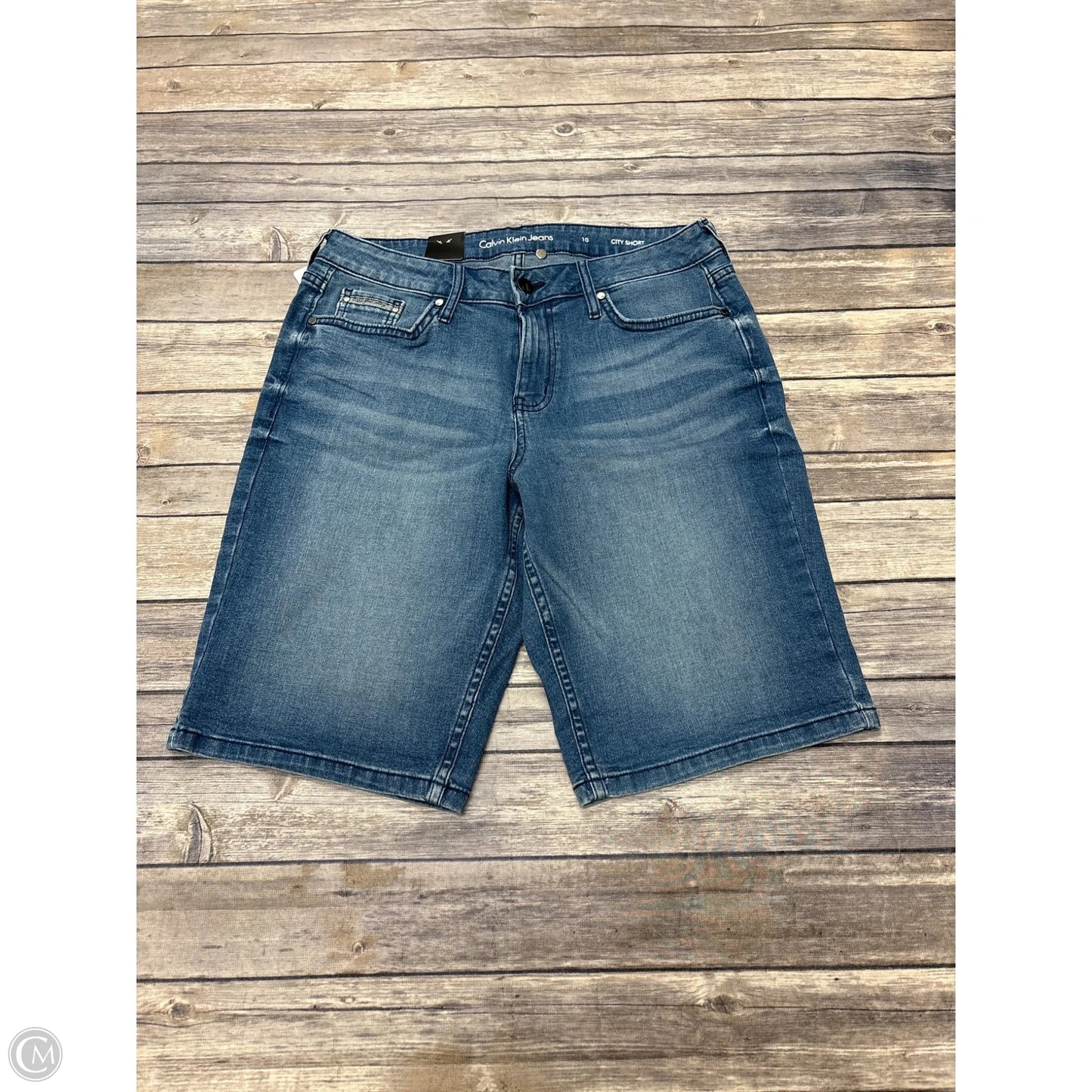 Shorts By Calvin Klein In Blue Denim, Size: 10