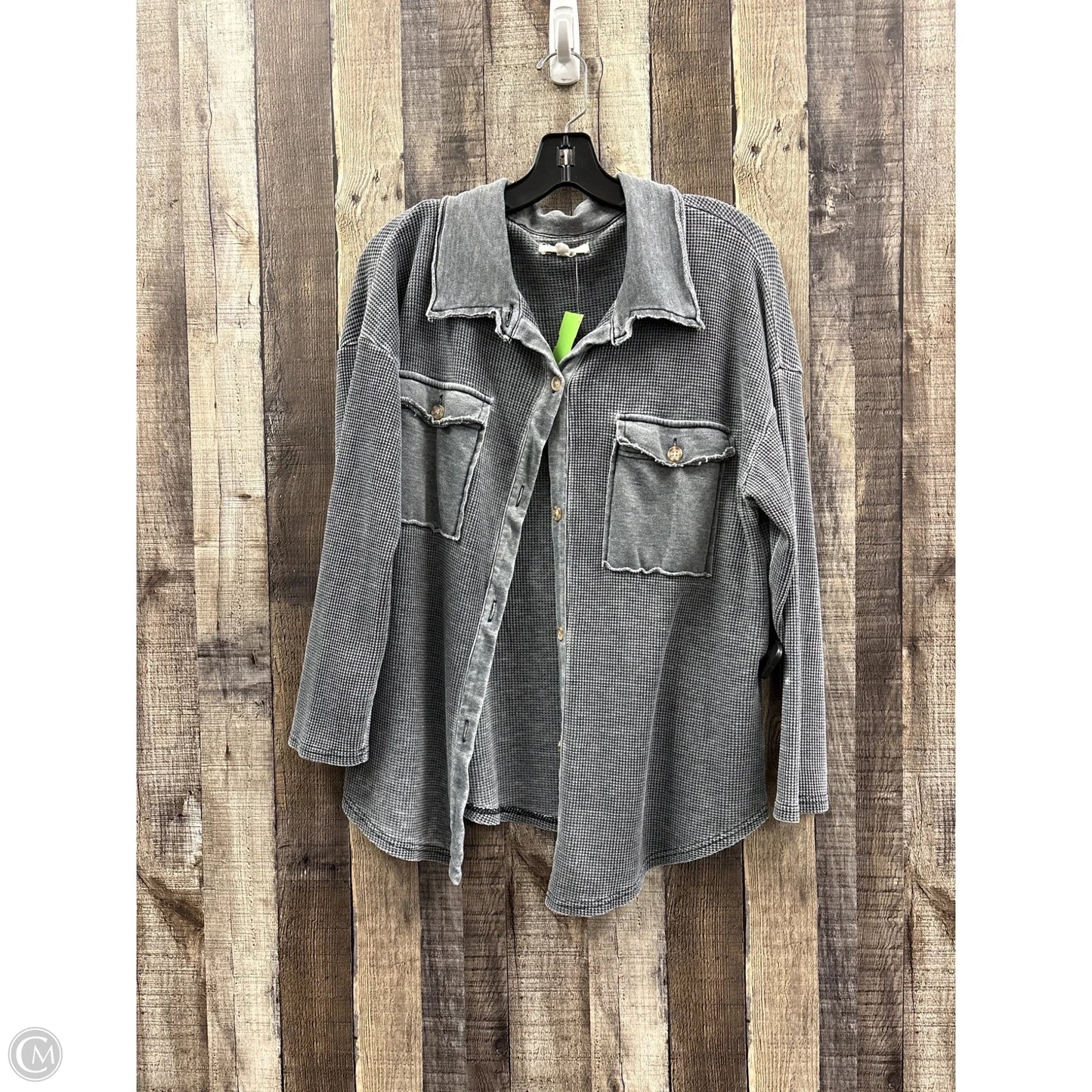 Top Long Sleeve By Cmf In Grey, Size: S