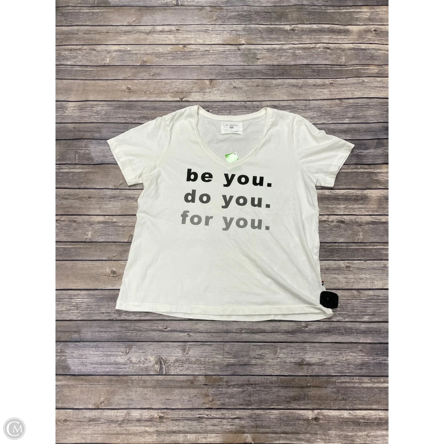 Top Short Sleeve By Sol Angeles In White, Size: L